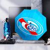 Football Strasbourg Crest Umbrella 8-Frame for Travel, Camping, Casual Lightweight Portable Umbrella, Essential for Every Family Holidays Gift