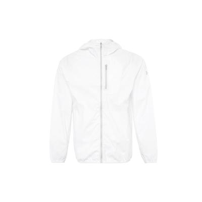 Veste Zippée Casual à Capuche et Manches Longues Couleur Unie Homme vestes Blanc 1381879-100