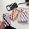 Wave Stripes Detachable 2 In 1 TPU+PC Hard Phone Case for iPhone 14 15 16 17 Pro Max Wave Edges Splicing Color Shockproof Cover