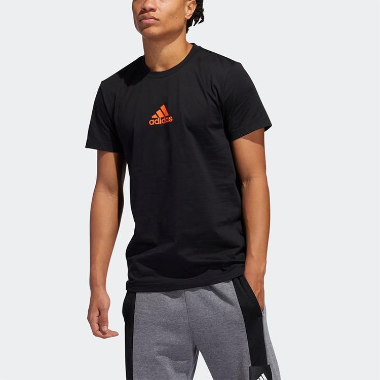 Adidas Lil Stripe Team Basketball Sports Short Sleeve T-Shirt Men Tops Black GL5591