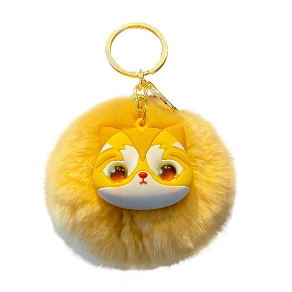 

Stuffed Cat Plush Pendant Big Ear Cute Animal Keychain Plush Cat Keychain Backpack Decor Style 3