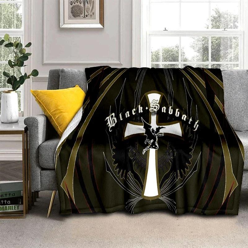 3D BLACK SABBATH Heavy Metal Rock Blanket,Soft Throw Blanket for Home Bedroom Bed Sofa Picnic Travel Office Cover Blanket Kids