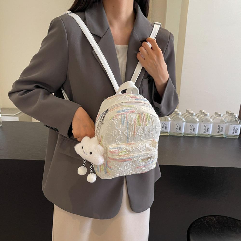 

Милый легкий рюкзак в корейском стиле, весенний рюкзак для прогулок, модный холщовый рюкзак для путешествий синий