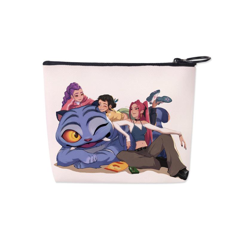 Kpop Demon Hunters Pen Case Large Capacity Pu Storage Bag For Students And Office Use