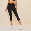 Women Hollow Out Splice Tight Fitness Leggings Yoga Cropped Pants Trousers