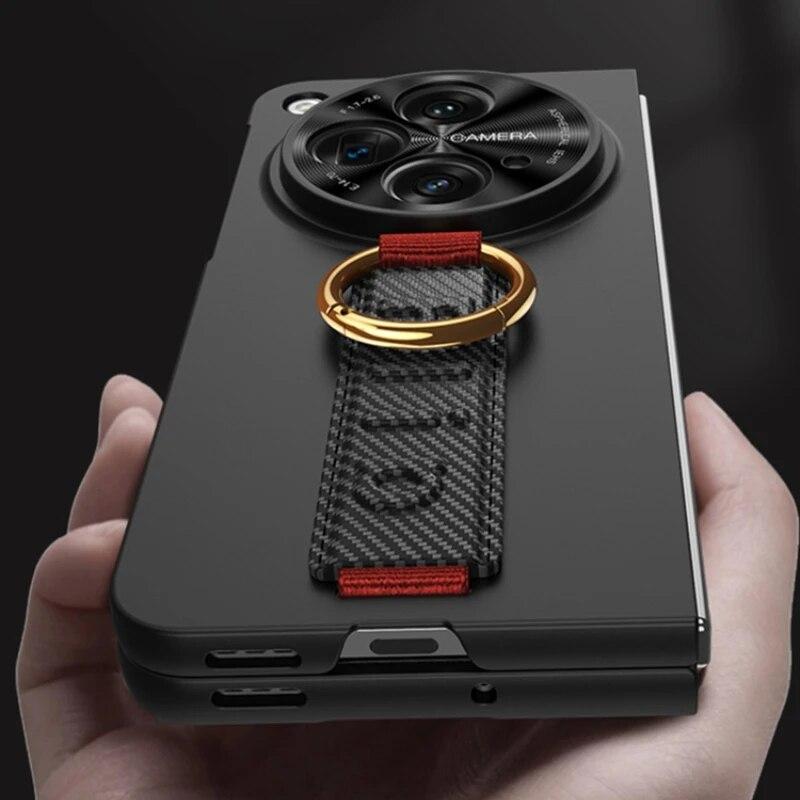 

Ремешок на запястье и чехол-кольцо для OPPO Find N3. Тонкий жесткий противоударный чехол из ПК для Find N3. Капа со стеклянной пленкой. OPPO find n3