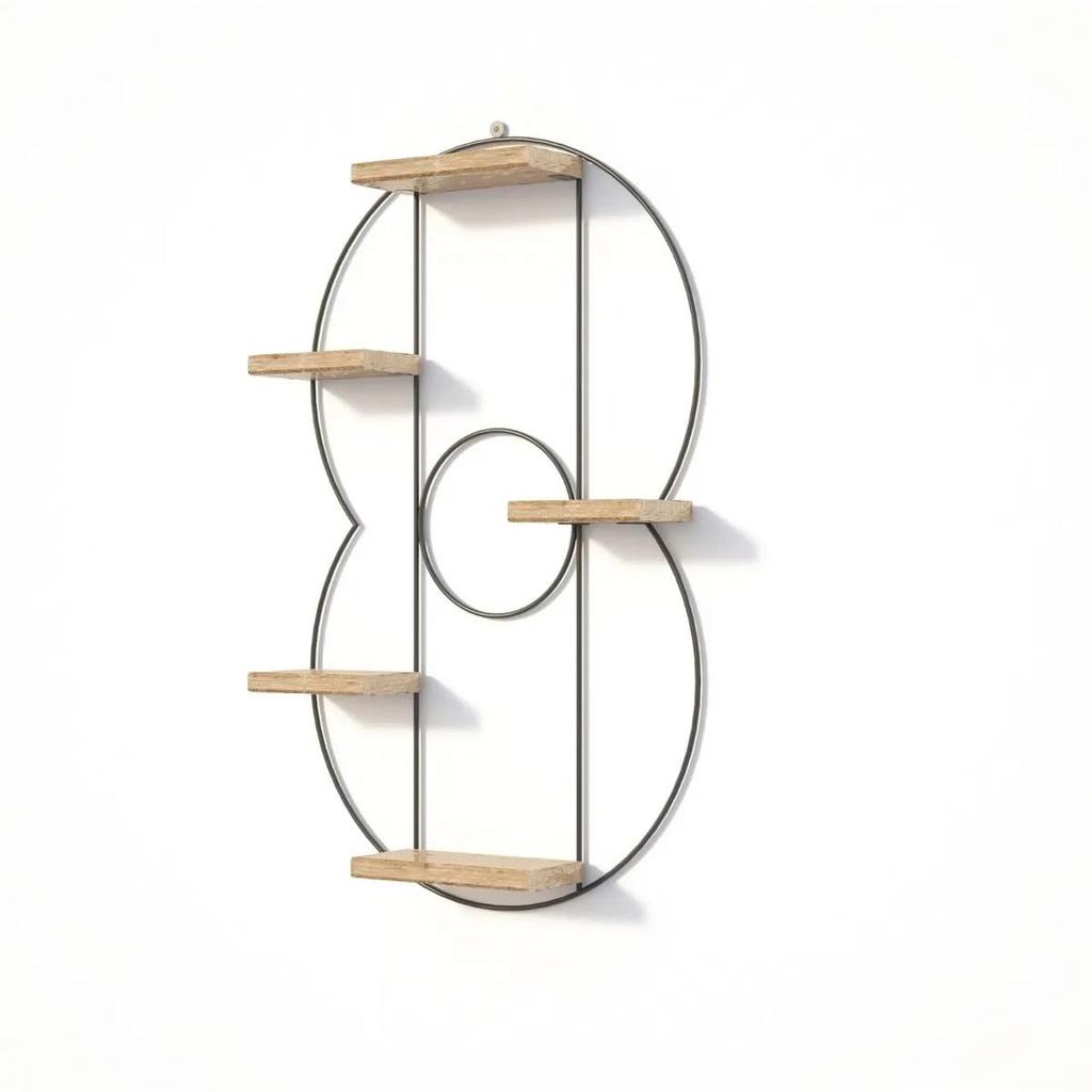 Wall Shelf 2 Pieces Modern Decorative Wall Shelf 5 Pieces