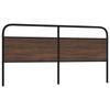 Replacement Headboard Brown Oak Effect 180 cm Steel and Wood Based Material