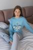 Girls’ Interlock Sleepwear Set – Soft Fabric & Stylish Print, Any Season, 6076-015-33-2 HC