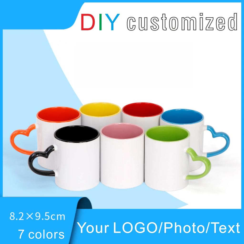 12oz Keramiktasse Druck Bild Foto LOGO Text DIY Kundenspezifisch 350ML Personalisierte Kaffee Milch Tasse Kreatives Geschenk Niedliches Geschenk