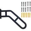 Handrails for Outdoor Steps, 21" Wall Mounted Railings for 1-3 Steps, Stair Railing Safety Grab Bar with 2 Anti-Skid Crossbar for Garage, Porch,