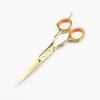 5.5 inch gold, symmetrical handle, hair scissors, hair scissors, flat scissors, bangs scissors, tooth scissors, thin