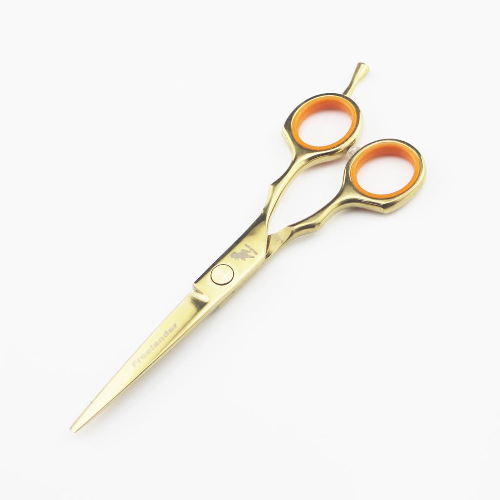 5.5 inch gold, symmetrical handle, hair scissors, hair scissors, flat scissors, bangs scissors, tooth scissors, thin