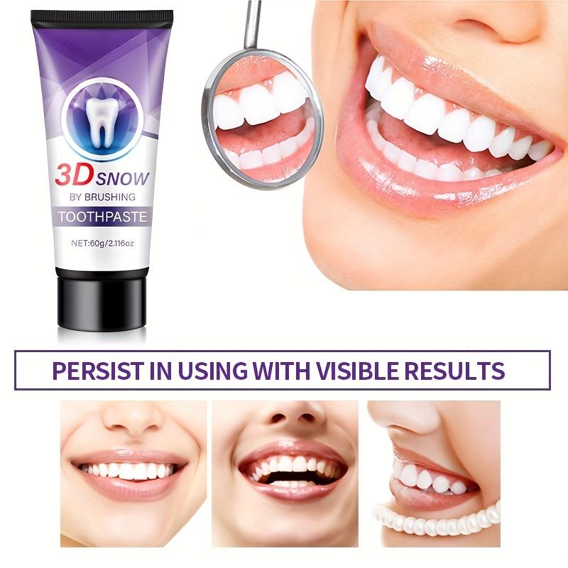 3D Snow Toothpaste - Whitening, Moisturizing Cream Toothpaste for Basic Cleaning, Fresh Mint Aroma, Supports Gum Health, 120g