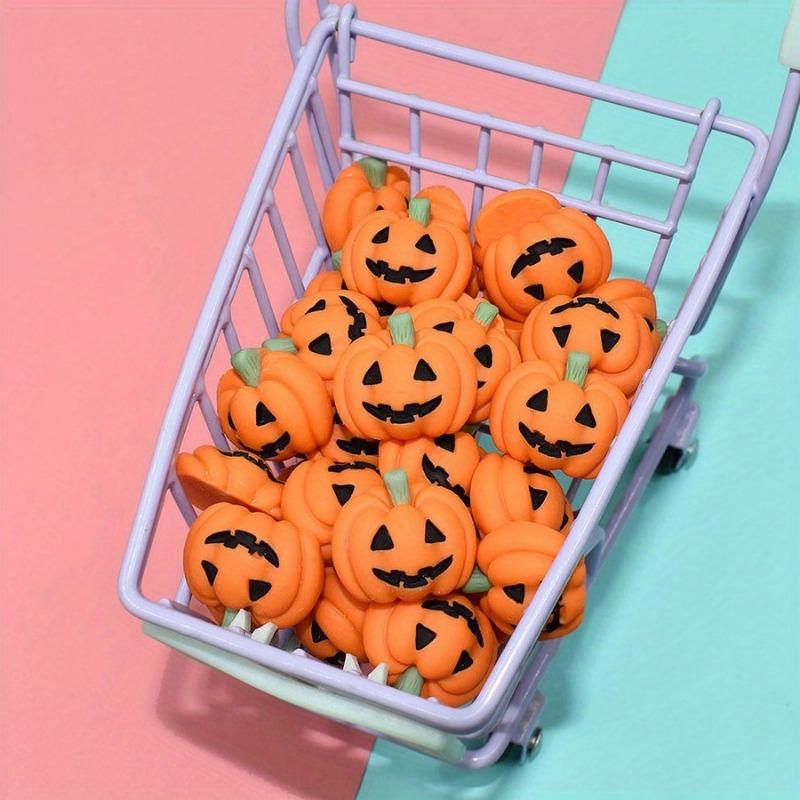 Мини Тыква Украшение Плоская Спинка Смола Осеннее Украшение DIY Поделки Украшение Стола на День Благодарения