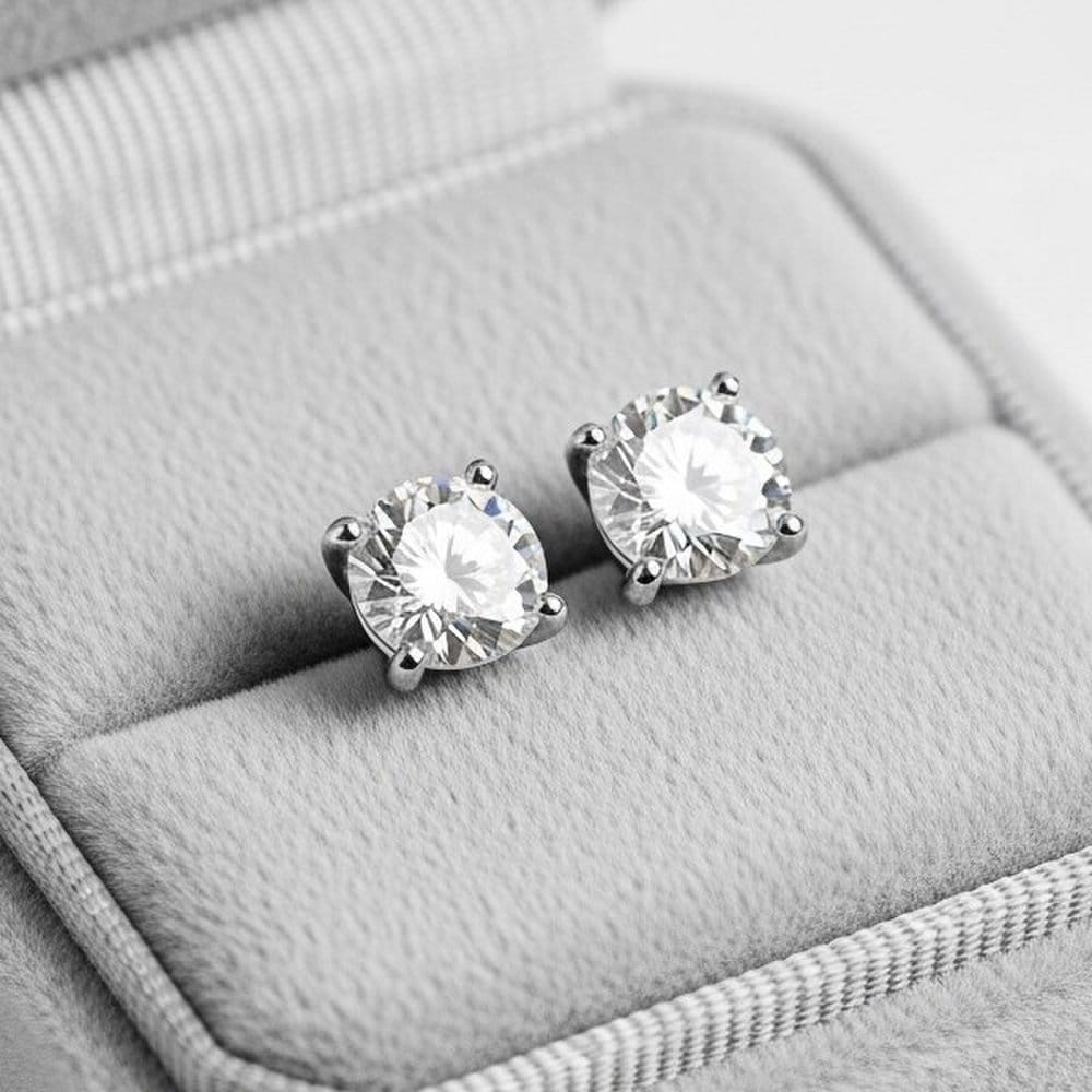 

Maison De She Moissanite Earrings Wrap Diamond 4 Prong 1 Carat