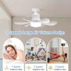 E26/E27 Socket Ceiling Fan Lights Ultra-Quiet with Remote Control 6 Blades Adjustable 3-Speed Airflow for Home Bedroom Lighting