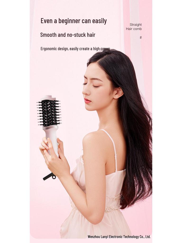 Multifunctional Hair Dryer and Straightening Comb – Dual-Use Hot Air Comb for Curling and Straightening Without Hair Damage.