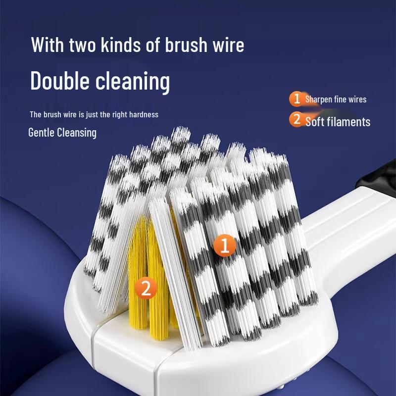 Brosse à Dents Adulte à Soies Douces Triple Face pour Hommes et Femmes - Lot Familial en Forme de U