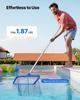 Pool Pole, 1 to 3.65 mm Telescoping Swimming Pool Cleaning Poles, Professional Adjustable Telescopic Pole with Extension Pole, Heavy Duty Cleaner