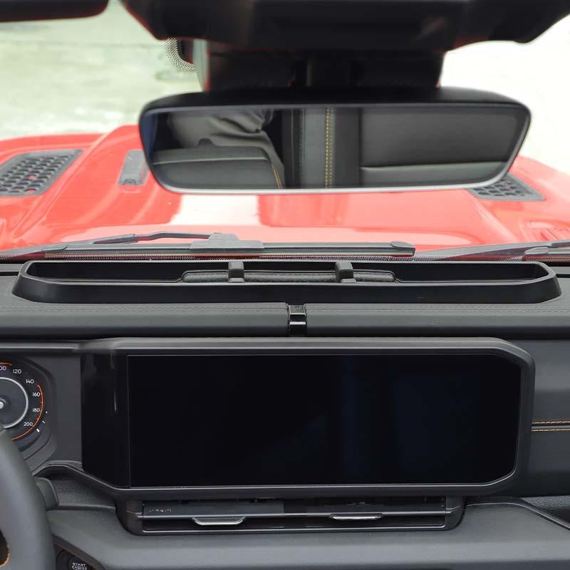  Central Control Panel Phone Holder Organizer Storage Box Container For Jeep Wrangler JL JT Gladiator 2024 Up Stowing Tidying Accessories