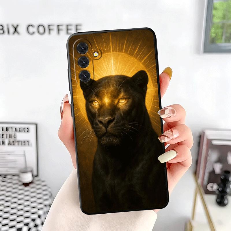 Black Panther Cool Animal Soft Phone Case for Samsung A17 A37 A57 A16 A26 A36 A56 A15 A25 A35 A55 A14 A24 A34 A54 A13 A23 A33 A5