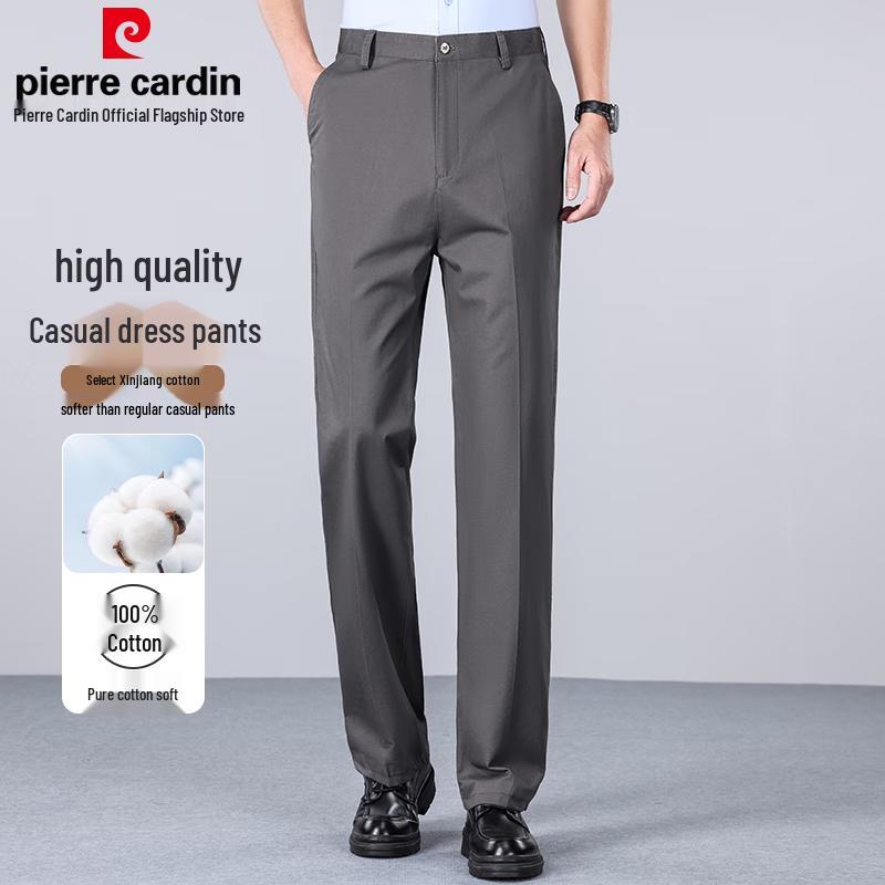 Pierre Cardin Men's 100% Cotton Straight Leg Casual Pants