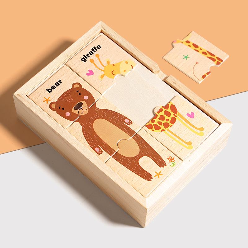Cross-Border Animal Puzzle Shape Matching Game: Educational Toy for Parent-Child Interaction