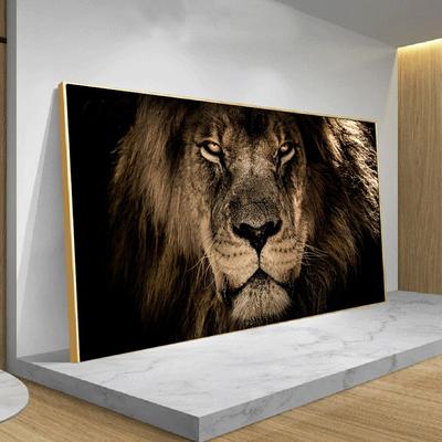 Leone africano Leopardo Faccia Dipinti su tela Wall Art Poster e stampe Animali Elefante Tigre Immagini artistiche per la decorazione del soggiorno
