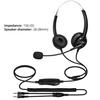 H300D Telephone Headset Lossless Noise Reduction Breathable 3.5mm RJ9 Call Center Communication Binaural Headphone for Truck Driver Office