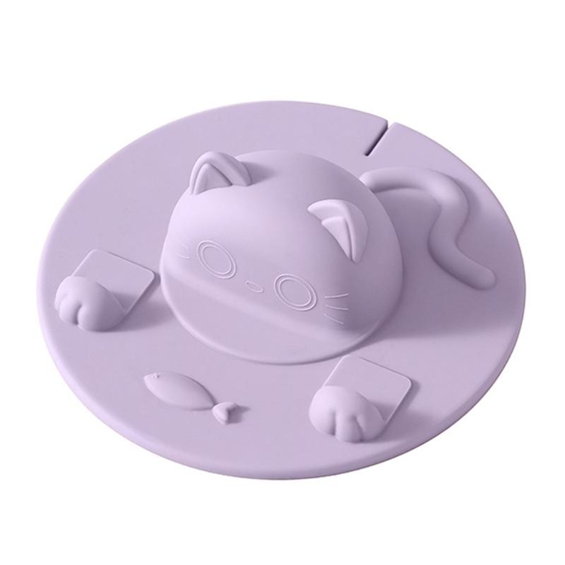 Dustproof Drink Cup Covers Food Grade Silicone Cup Lid Lovely Cats Mug Lid Leakproof Simple Mug Covers
