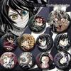 Demon Slayer: Mugen Train Arc Giyu & Tokito 75mm Double-Sided Glitter Badge