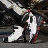 Stivali da moto unisex di grandi dimensioni in vera pelle antiscivolo anticollisione scarpe sportive da ciclismo all'aperto stivali da moto da donna