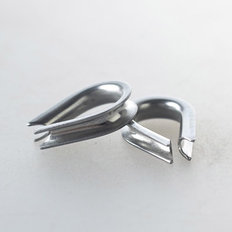 1/8inch Steel Thimble Heart Shaped Triangle Fixing Collar Steel Tool Part for Heavy Duty Industrial Application 50pcs