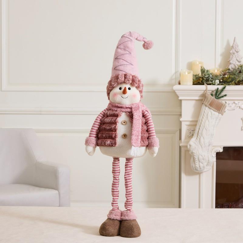 New Christmas Doll: Gem Powder Snowman Plush Hat Ornament, Standing Pose Reindeer, Perfect Gift