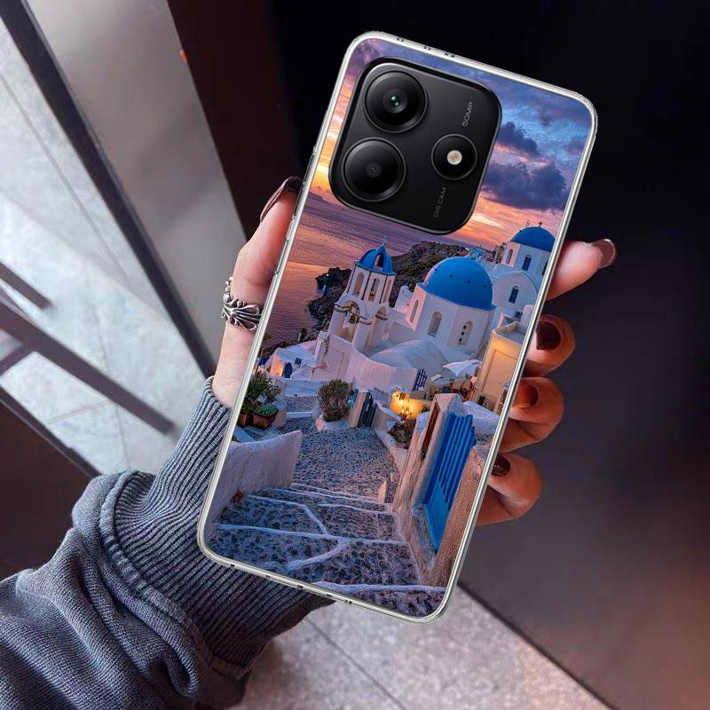 Greece In Summer Santorini Phone Case For Xiaomi Redmi Note 15 14 14S 13 12S 12 Pro Plus 11S 11 10S 10 4G Cover 11E 11T 5G Print