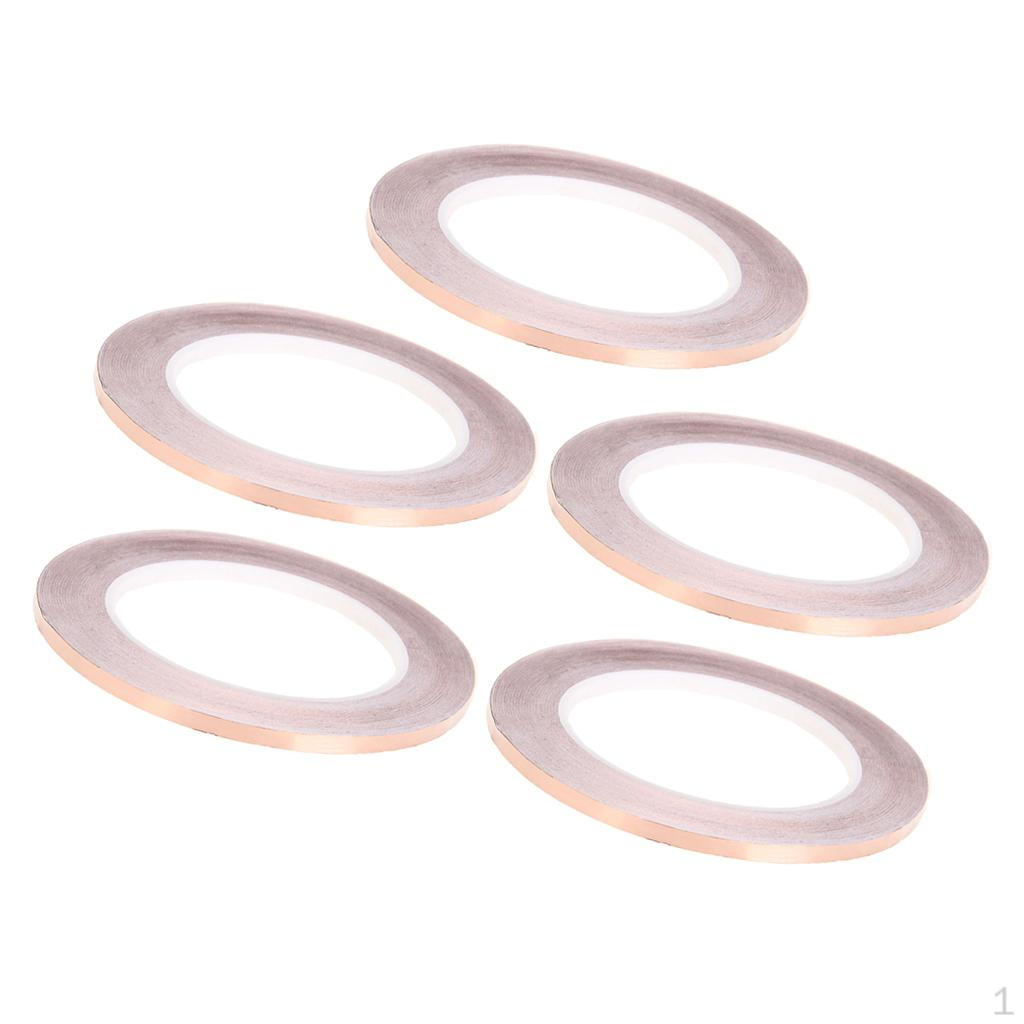 5pcs EMI Shielding Copper Foil Tape Adhesive for Electric Guitar 3mmX30M
