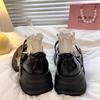 Sweet and Cool Little Leather Shoes for Women, New Retro Thick-soled Shallow Mouth Mary Jane Single Shoes for Women In Spring and Autumn