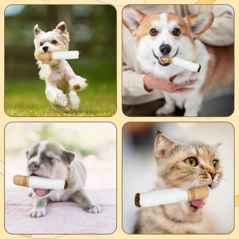 Interactive Giggles Dog Toys Funny Cigarettes Dog Toy Squeaky Cigar Pet Toys