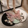 Light Luxury 3D Floral Irregular Shape Diatom Mud Floor Mat - Water-Absorbent, Quick-Drying, Easy Care for Bathroom/Toilet