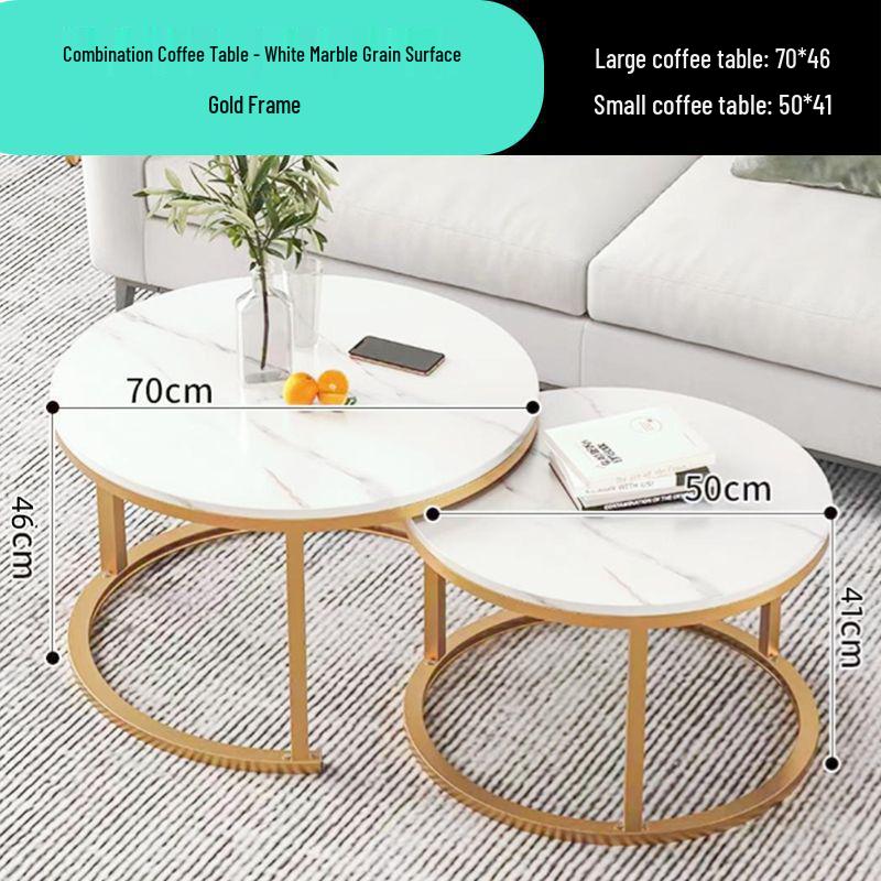 Round Light Luxury Coffee Table for Small Living Spaces
