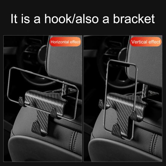 

Автомобильный крючок из углеродного волокна, подставка, стильный многофункциональный крючок для хранения на заднем сиденье для удобства громкой связи