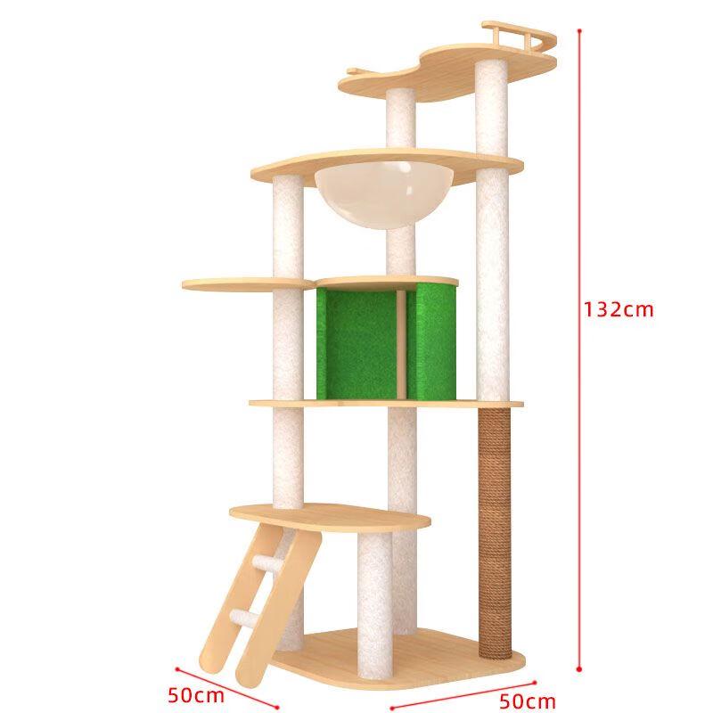 Geshenglang Large Solid Wood Cat Tree with Space Capsule