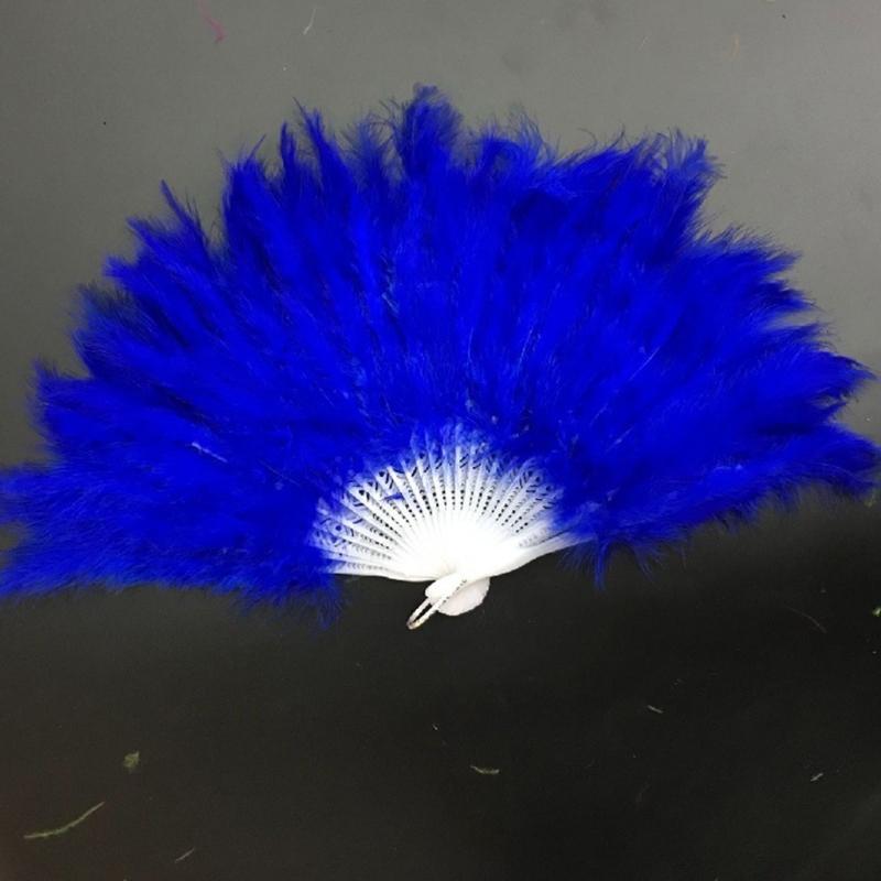 Folding Feather Fan Handheld Fairy Fan New Year Birthday Gift Supplies