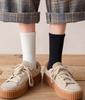 Popular Women 3 Length Crew Ankle Short Cheap Socks White Black Grey Solid Color Daily Work Socks