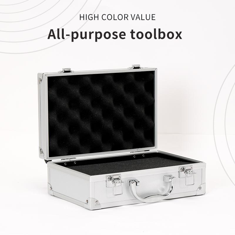 1pcToolbox Instrument Case Storage Box Suitcase Impact Resistant Case with Sponge ToolBox Portable Aluminum Safety Equipment