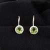 Peridot Gemstone 925 Sterling Silver Jewelry Handmade Earrings 0.93" For Women EE-177-6