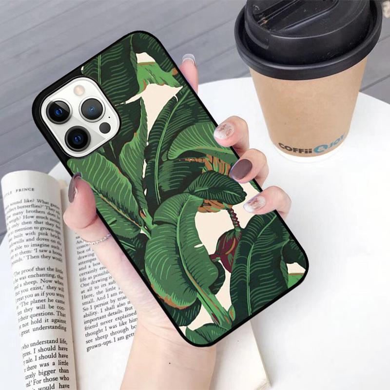 Banana Leaf Phone Case For iPhone 17 Air 13 12 14 15 16 Cover For Apple Pro Max 6S Plus Coque
