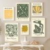 Matisse Abstract Flower Woman Posters Museum Wall Art Print Canvas Painting Sage Green Trendy Wall Pictures Living Room Decor