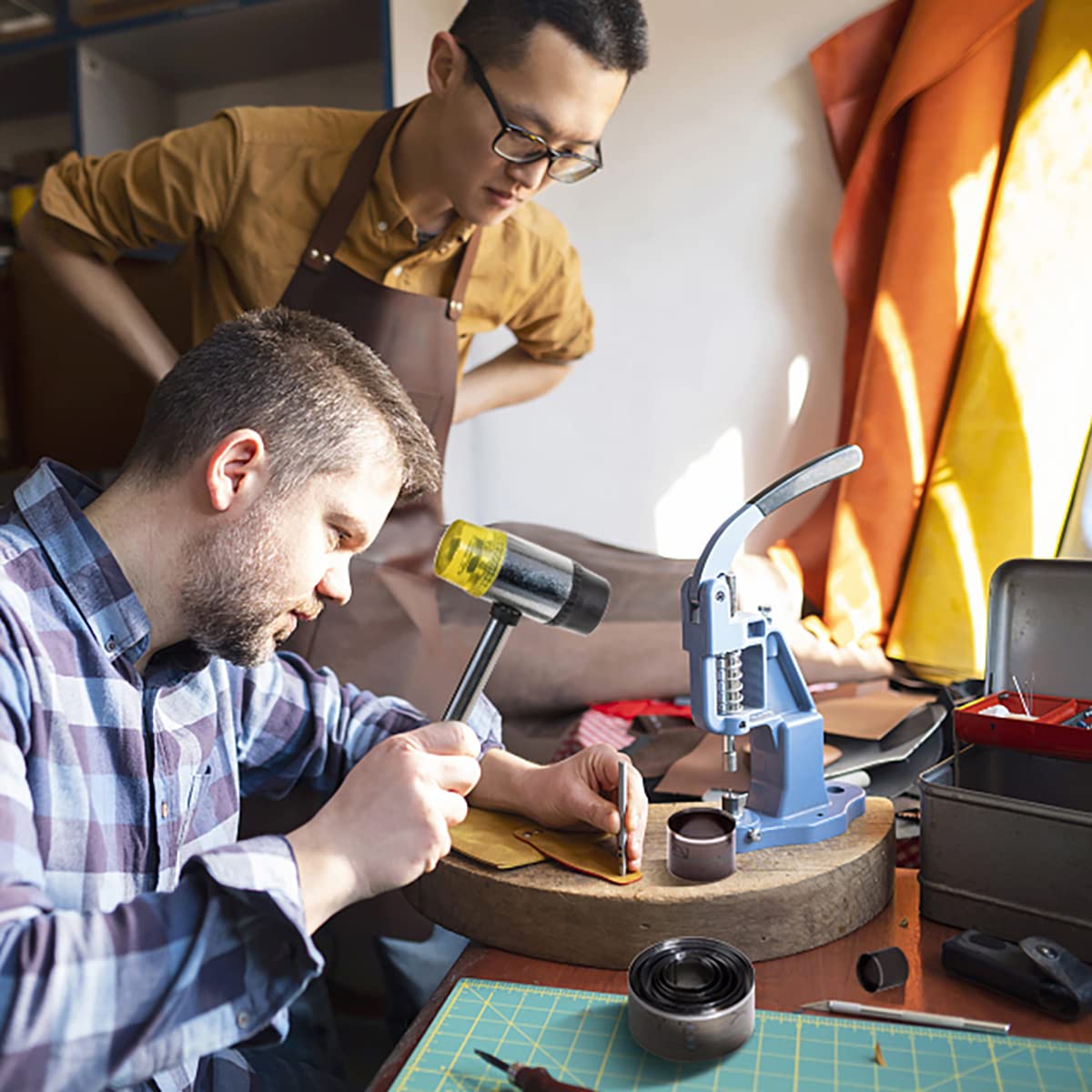 

55Pcs Leather Punch Mold Set Alloy Steel DIY Hollow Hole Cutter Tool Kit Type A